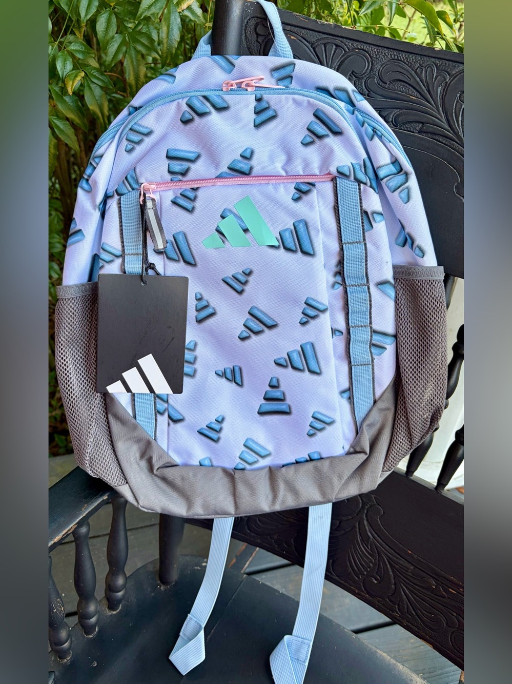 NWT ADIDAS Lilac Patterned Backpack - School & Everyday Streetwear